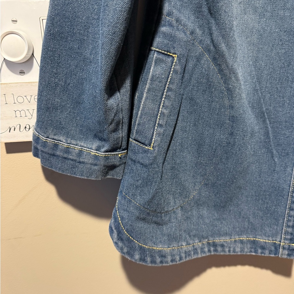 Blue Denim Jean Jacket, Fits Size Small - Picture 8 of 16